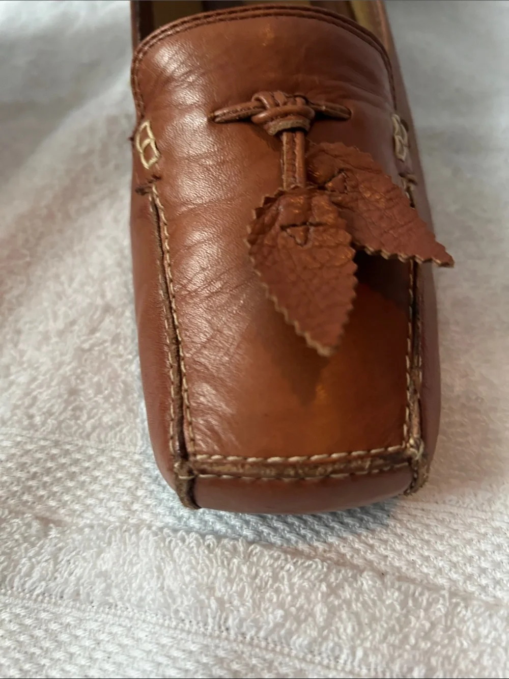 Liz Claiborne Men's Tan Leather Tassel Loafers